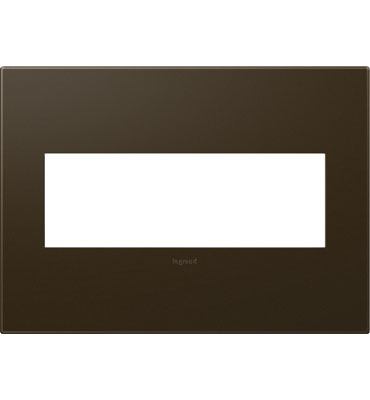 If you're partial to shades in the brown family, this bronze wall plate offers a rich complement any adorne switch, dimmer or outlet.For use with adorne Furniture Power only. Sold in multiples of ten (10) plates. Steel back plate and installation hardware are not included. All other adorne wall plate colors and finished are available as customs. View our FAQ page to learn more. - Extra-Cap Wall Plate, Bronze