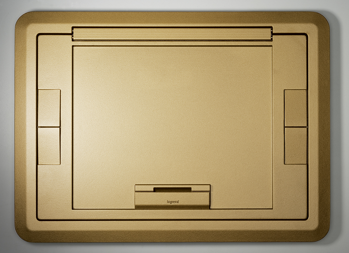 Product image for Wiremold EFB45CTCGY Evolution™-Series EFB45 Floor Box Surface Style Cover with Carpet Insert