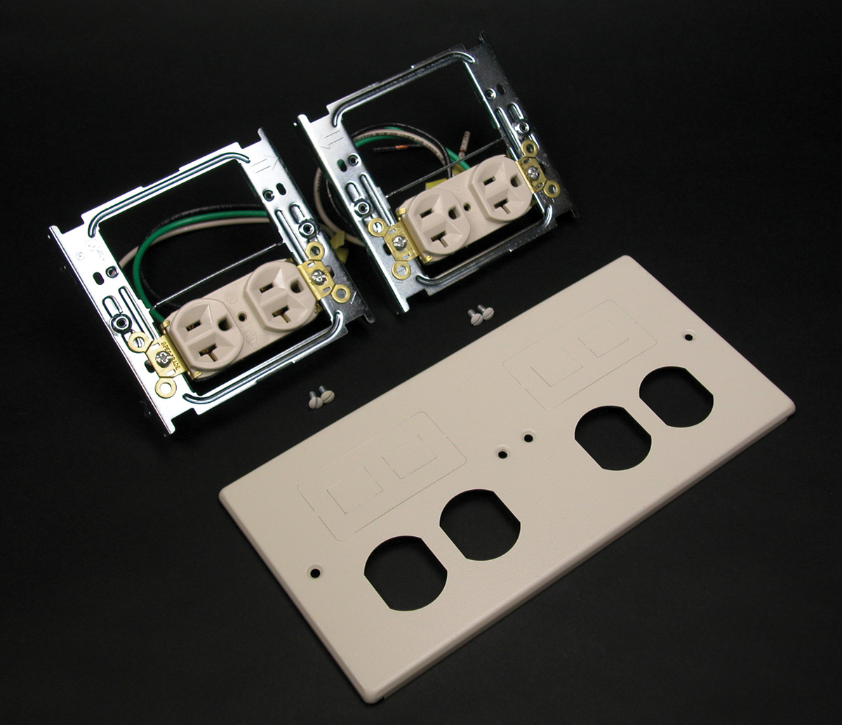 Includes two Pass and Seymour 20A Duplex Receptacles with 12