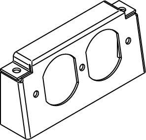 Product image for Wiremold RFB-DR 15/20 Amp Floor Box Internal Duplex Receptacle Bracket