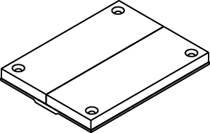 Product image for Wiremold 829PCK-BLK 3-3/16 x 4-1/8" Black Polycarbonate Floor Box Communication Cover Plate