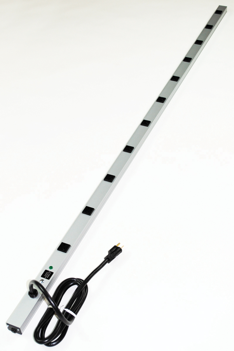 Eleven outlets with t-slots. 6' (1.8m) cord. Length 70