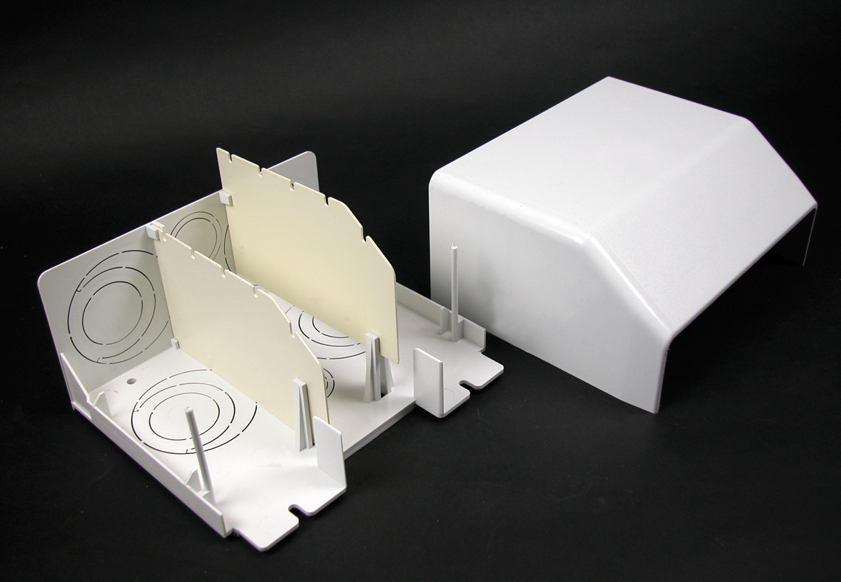 For feeding raceway from larger conduits. Has concentric 3/4