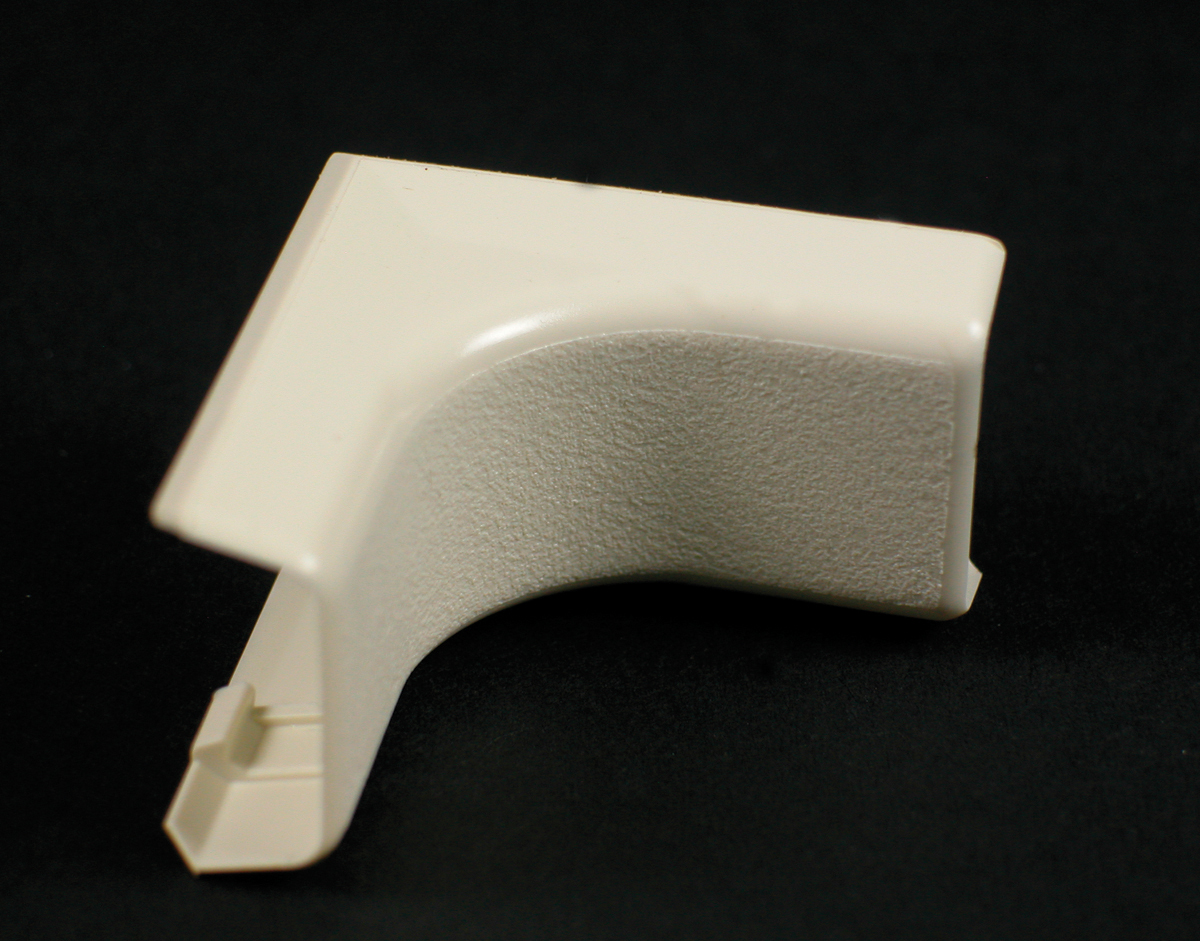 Product image for Wiremold 417 1-1/2" Ivory Non-Metallic 1-Channel 90 Degrees Raceway Internal Elbow