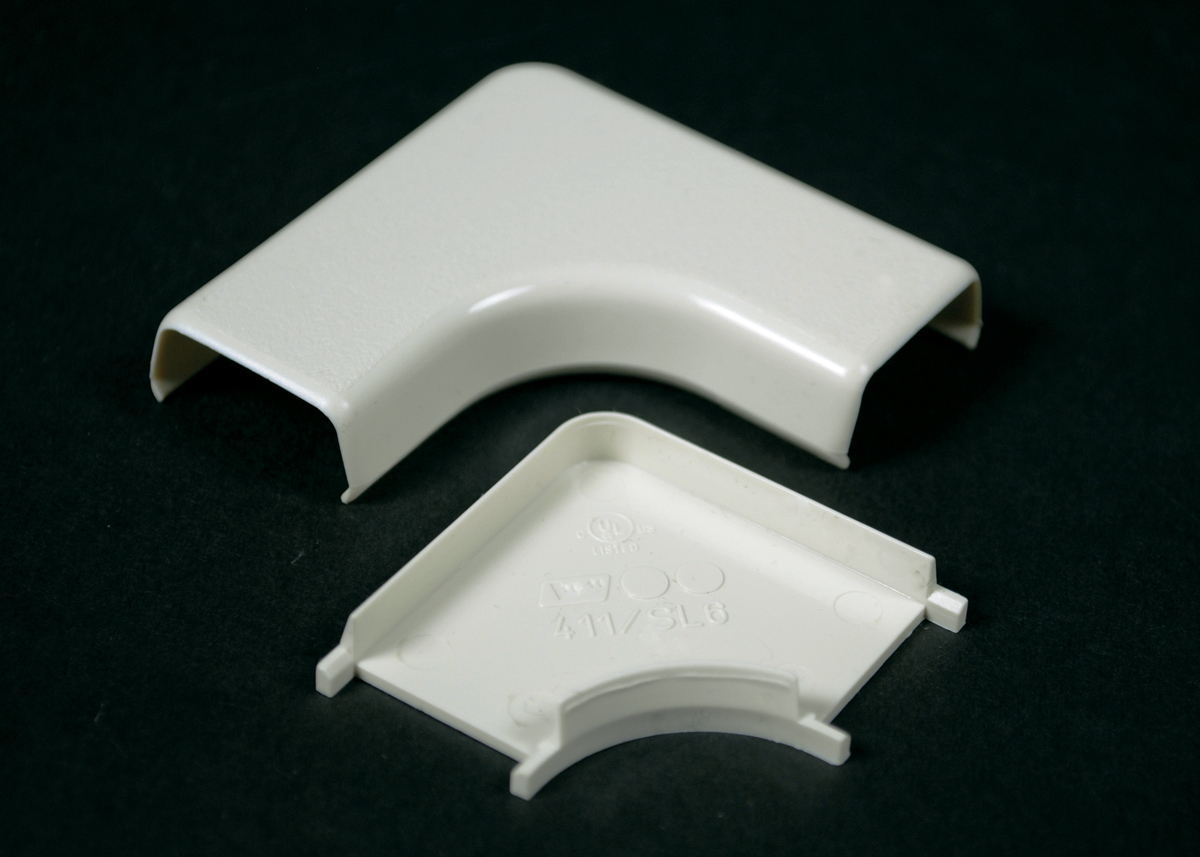 Product image for Wiremold 411 Non-Metallic Flat Ivory 90 Dergree Elbow