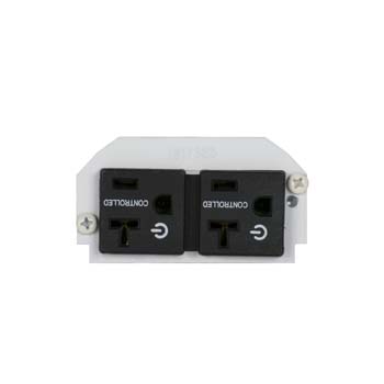Product image for Wiremold 4REC-CTRL 4" EVO 1/2 Gang 20A Duplex Receptacle Marked/Plate