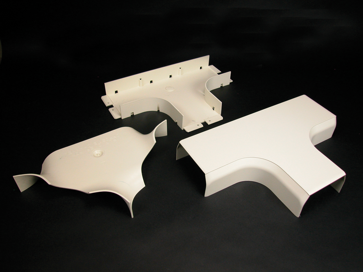 For branches at right angles. A full capacity tee fitting that provides separation of services and 2