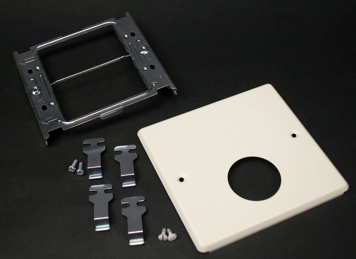 Product image for Wiremold G4047JX 4-3/4 x 5-1/8" Gray Steel Multiple Channel Raceway 2-Gang Cover 1-Round Opening