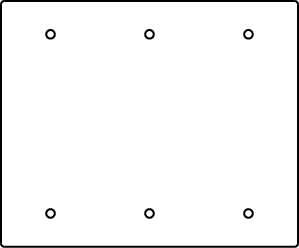 Three-gang blank device plate in sectional widths.