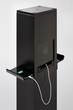 The Power Pedestal is ideal for areas that are already illuminated, such as outdoor dining areas. Shorter height enables use besides tables or as a lower-profile solution in landscaping. Station includes one duplex GFCI receptacle and one 4-Port USB Outlet. - Silver