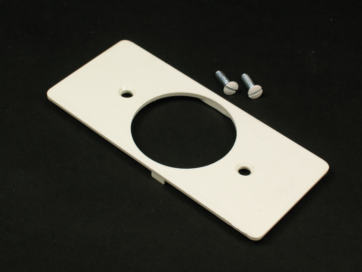Product image for Wiremold 5507T1 Non-Metallic Single Receptacle Ivory Faceplate