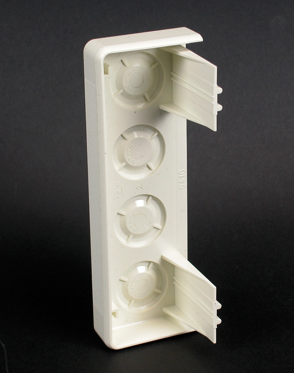 Product image for Wiremold 5410-WH Blank End Fitting, 5400-Series Raceway - White
