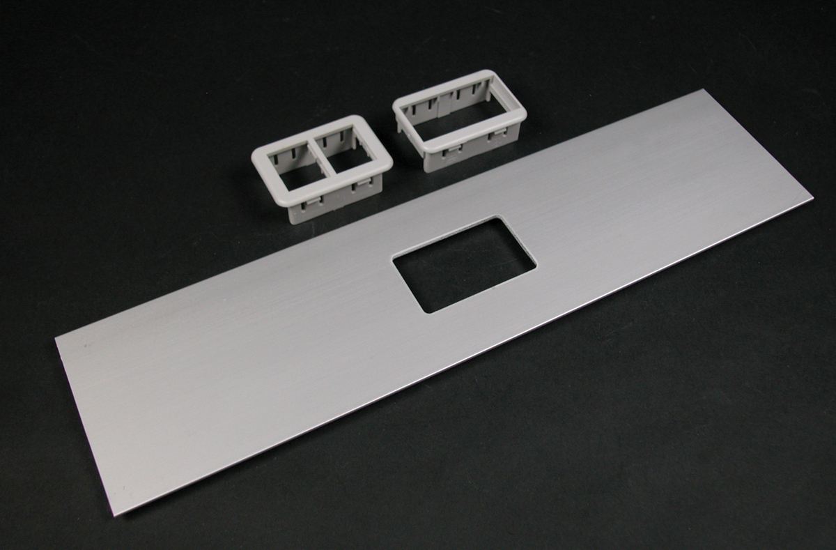 For two Ortronics Tracjack inserts or one Series II datacom insert. Both adapters included.