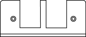 Single-gang with one telephone opening. Communication grommets included.