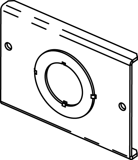Product image for Wiremold EFB6-3/4-11/4 Evolution™-Series EFB6 Floor Box Knockout Plate