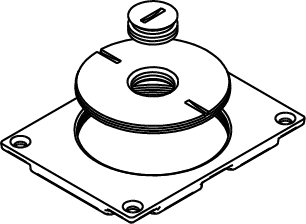 Brass communications cover plate, 2 5/8