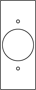 Single-gang device plates in sectional widths. SSR2 has an opening of 1.59