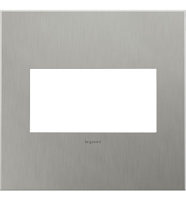 Crafted with real cast metal and finished in brushed stainless steel, this switch plate will beautifully accent your modern kitchen or bath remodel. For use with adorne Furniture Power only. Sold in multiples of ten (10) plates. Steel back plate and installation hardware are not included. All other adorne wall plate colors and finished are available as customs. View our FAQ page to learn more. - Standard Wall Plate, Brushed Stainless Steel