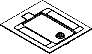 Product image for Wiremold RFB119CTCAL 10-11/16 x 12-1/2" Aluminum Floor Box Carpet Cover Assembly