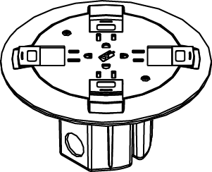 Product image for Wiremold 861QTCGY 861QTC-Series Wood Floor Box Assembly