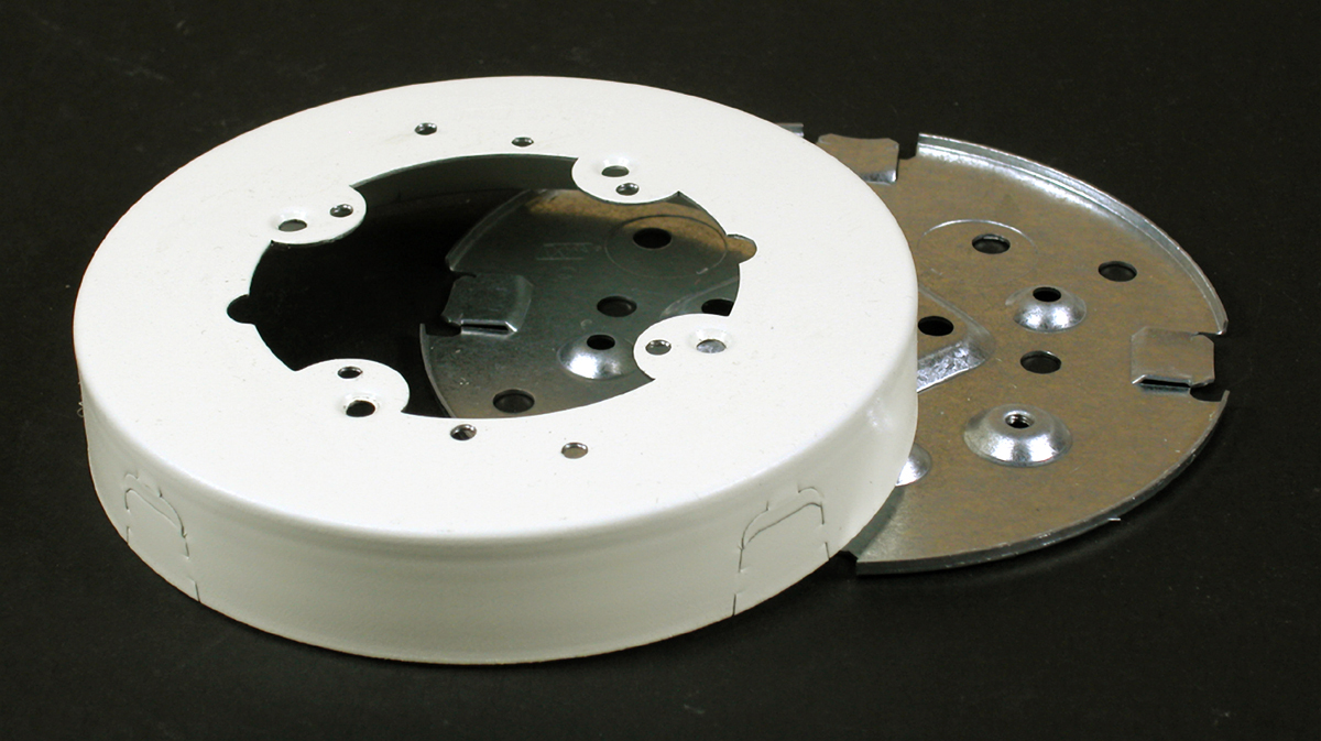 Product image for Wiremold V5738A Fixture Box / Solid Base, 5-1/2" Diameter - Ivory