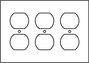 Product image for Wiremold RFB119-3D RFB9 and RFB11-Series Duplex Receptacle Device Plate