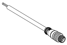 Product image for Woodhead 804006A09M005 4-POLE MALE STRAIGHT0.5M 22/4 AWG PVC CORD