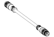 Product image for WOOD BB5S30PP4M010 MIC 5P M/MFE 1M