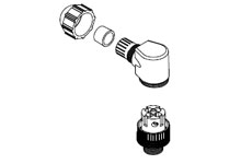 Product image for Woodhead 8A5007-31 Micro-Change® (M12) Single Keyway with PG7 Cable Fitting, 90? Angle Male, 5 Poles, Cable Diameter 3.30 - 6.60mm