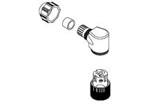 Product image for Woodhead 7A3001-31 Micro-Change® (M12) Dual Keyway with PG7 Cable Fitting, 90? Angle Female, 3 Poles, Cable Diameter 3.30 - 6.60mm