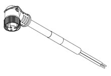 Product image for Woodhead 103001A01F200 Mini-Change® A-Size Single-Ended Cordset, 3 Poles, Female (90?) to Pigtail, 6.10m Length