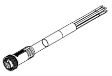 Product image for Woodhead 208000A01F120 Mini-Change® B-Size Single-Ended Cordset, 8 Poles, Female (Straight) to Pigtail, STOOW Cable, 3.66m Length