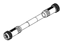 Product image for Woodhead 227020A01F060 Mini-Change® B-Size Double-Ended Cordset, 7 Poles, Female (Straight) to Male (Straight), STOOW Cable, 1.83m Length