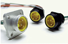 Product image for Woodhead 1R5007A20A120 Mini-Change® A-Size Receptacle with Leads, 1/2" - 14NPT Threads, 90? Male, 5 Poles, Length 0.305m