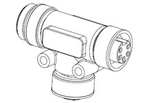 Product image for Woodhead DN3020PM-1 DeviceNet Power Monitor Tee, with LED Functionality, Male to Female