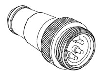 Product image for Woodhead DN100 DeviceNet Trunk Male Terminator Resistor with Mini-Change® Connection, without LEDs, 5 Poles