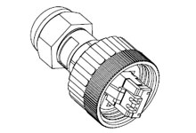 Product image for Woodhead ENQAM315 Brad® RJ-Lnxx - Threaded, RJ-45 Ethernet Field-Attachable Connector for Standard Core Cable W