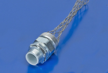 Product image for Woodhead 36431 Deluxe Cord Grips Strain Relief, 3/8" NPT, Straight Male, Cable Diameter 7.93-9.53mm (.312-.375")