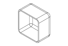 Product image for Woodhead 5400EC Box Track, Festoon End Cap