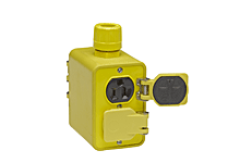 Product image for Woodhead 3005-1 Super-Safeway® Multiple Outlet Box, Standard Depth, 2-Sided, F2 (1/2"), NEMA 5-15 Duplex Receptacles with Flip Lids