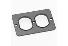 Product image for Woodhead 3051BLK Super-Safeway® Multiple Outlet Coverplate, Duplex, Black