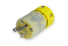 Product image for Woodhead 1433EZ Super-Safeway® Monitoring Plug, 2 Pole/3 Wire, NEMA 5-20, 125V, Cord Grip Body Size F2