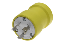 Product image for Woodhead 2647 Super-Safeway® Plug with Locking Blade, 2 Pole/3 Wire, NEMA L5-20, 125V