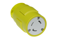 Product image for Woodhead 2947 Super-Safeway® Connector with Locking Blade, 2 Pole/3 Wire, NEMA L5-30, 125V