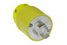 Product image for Woodhead 2609 Super-Safeway® Plug with Locking Blade, 4 Pole/4 Wire, Non-NEMA, 208V, Cord Grip Body Size F4