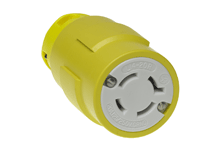 Product image for Woodhead 2774 Super-Safeway® Connector with Locking Blade, 3 Pole/4 Wire, NEMA L14-20, 250V