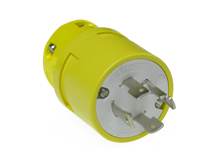 Product image for Woodhead 2875 Super-Safeway® Plug with Locking Blade, 3 Pole/4 Wire, NEMA L15-30, 3 - 250V W