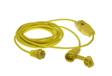 Product image for Woodhead 14W33B123INWatertite® Cordset 12 Gauge SJOW, 2 Pole/3 Wire, Cordset Length 15.24m, NEMANEMA 5-20 125V, Inline GFCI