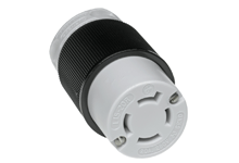 Product image for Woodhead 27T75 Safeway® Connector with Locking Blade, 3 Pole/4 Wire, NEMA L15-20, 3 - 250V W