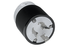 Product image for Woodhead 28T48 Safeway® Plug with Locking Blade, 2 Pole/3 Wire, NEMA L6-30, 250V